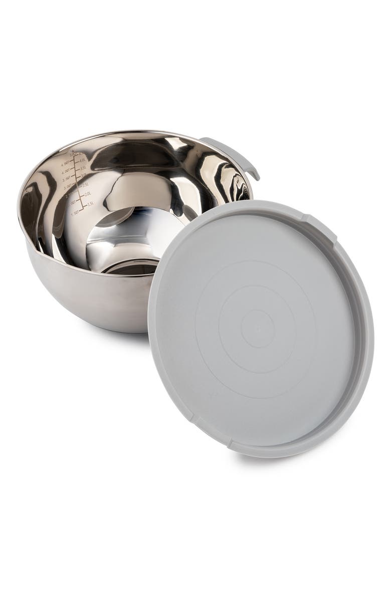 Core Home 6-Piece Non-Skid Stainless Steel Mixing Bowls & Lids Set, Alternate, color, Pewter