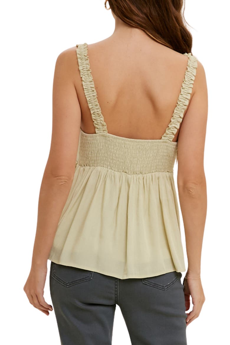 Ruffle Strap Babydoll Tank, Alternate, color, SAGE