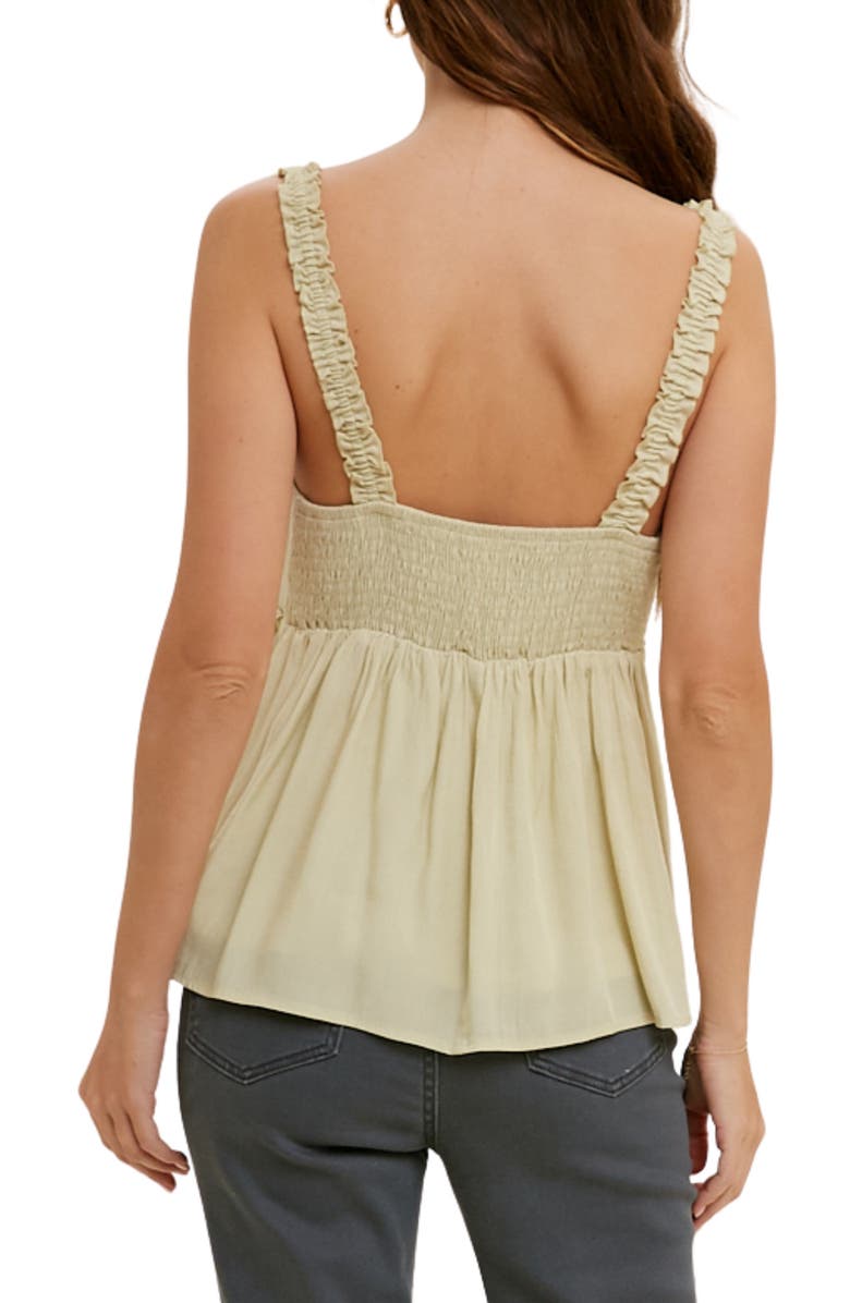 WISHLIST Ruffle Strap Babydoll Tank, Alternate, color, Sage