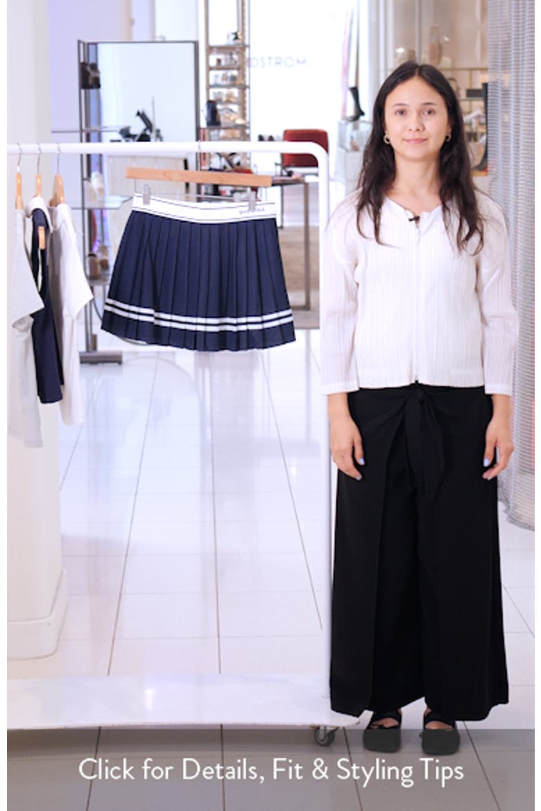 Italic Logo Pleated Skort video