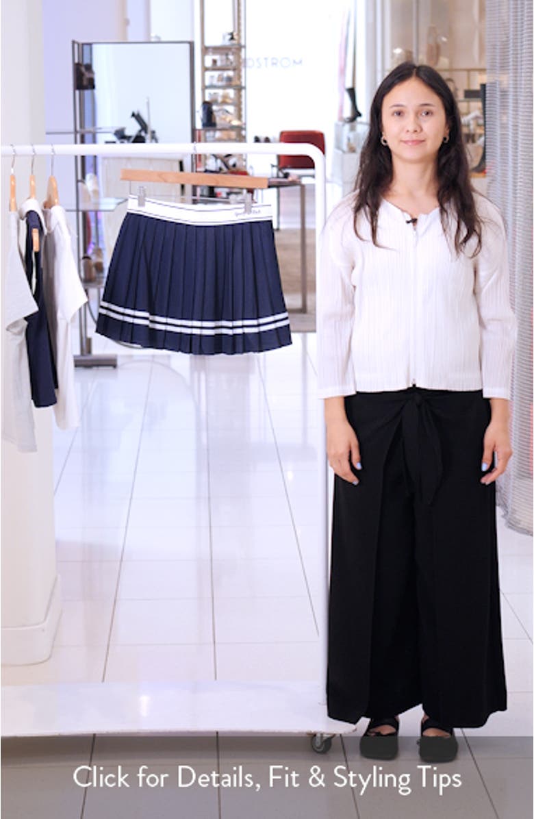 Italic Logo Pleated Skort, sales video thumbnail