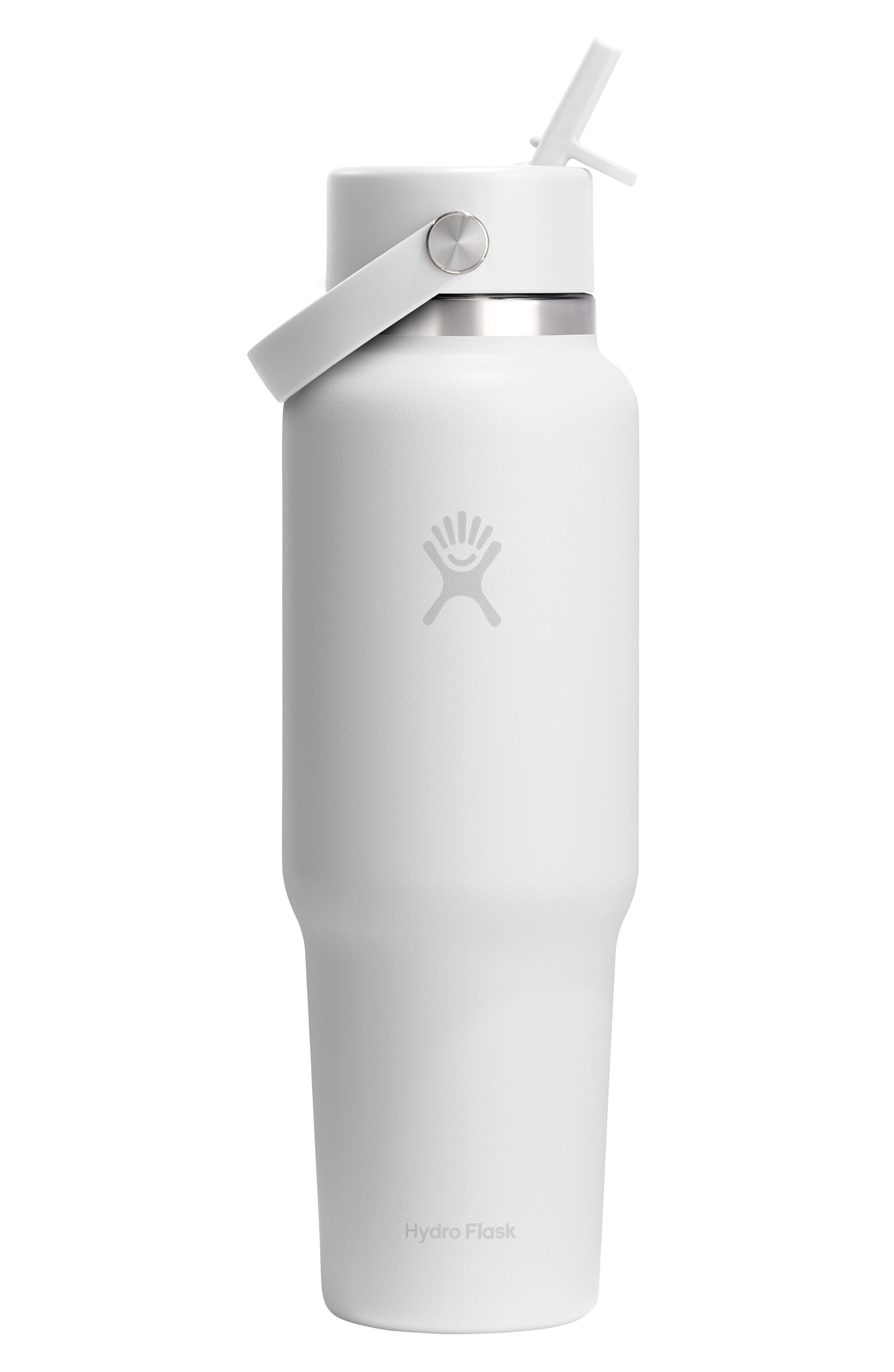 Hydro Flask 40-Ounce Wide Mouth with Flex Straw Cap in White at Nordstrom