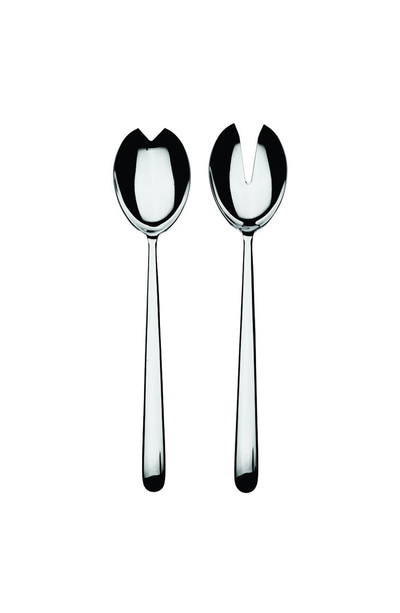 Mepra Linea Salad Serving Set - 2 Pieces, Main, color, Silver