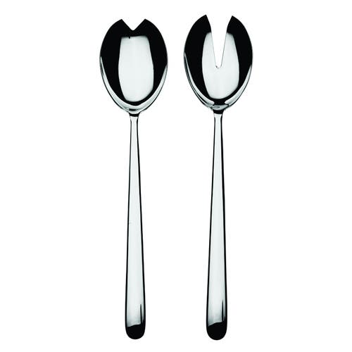 Mepra Linea Salad Serving Set In Silver