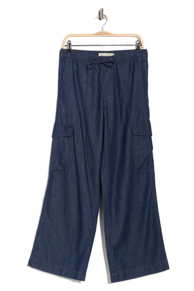 Lightweight Cotton Cargo Pants, Alternate, color, MED WASH