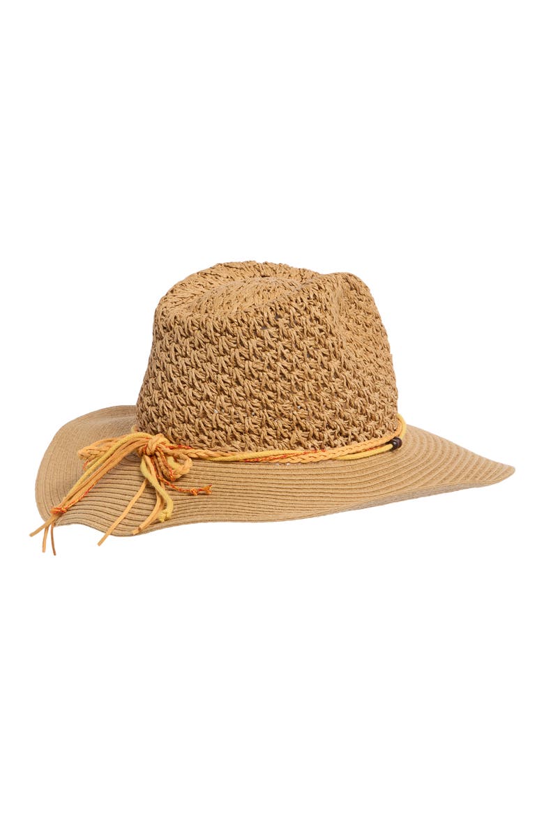 Crochet Straw Bucket Hat, Alternate, color, TAN