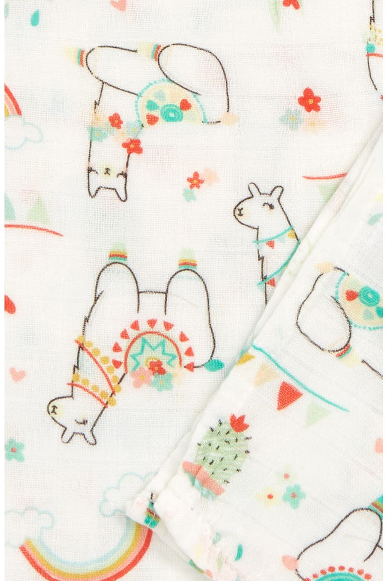 Llama Deluxe Muslin Swaddle Blanket, Alternate, color, LLAMA