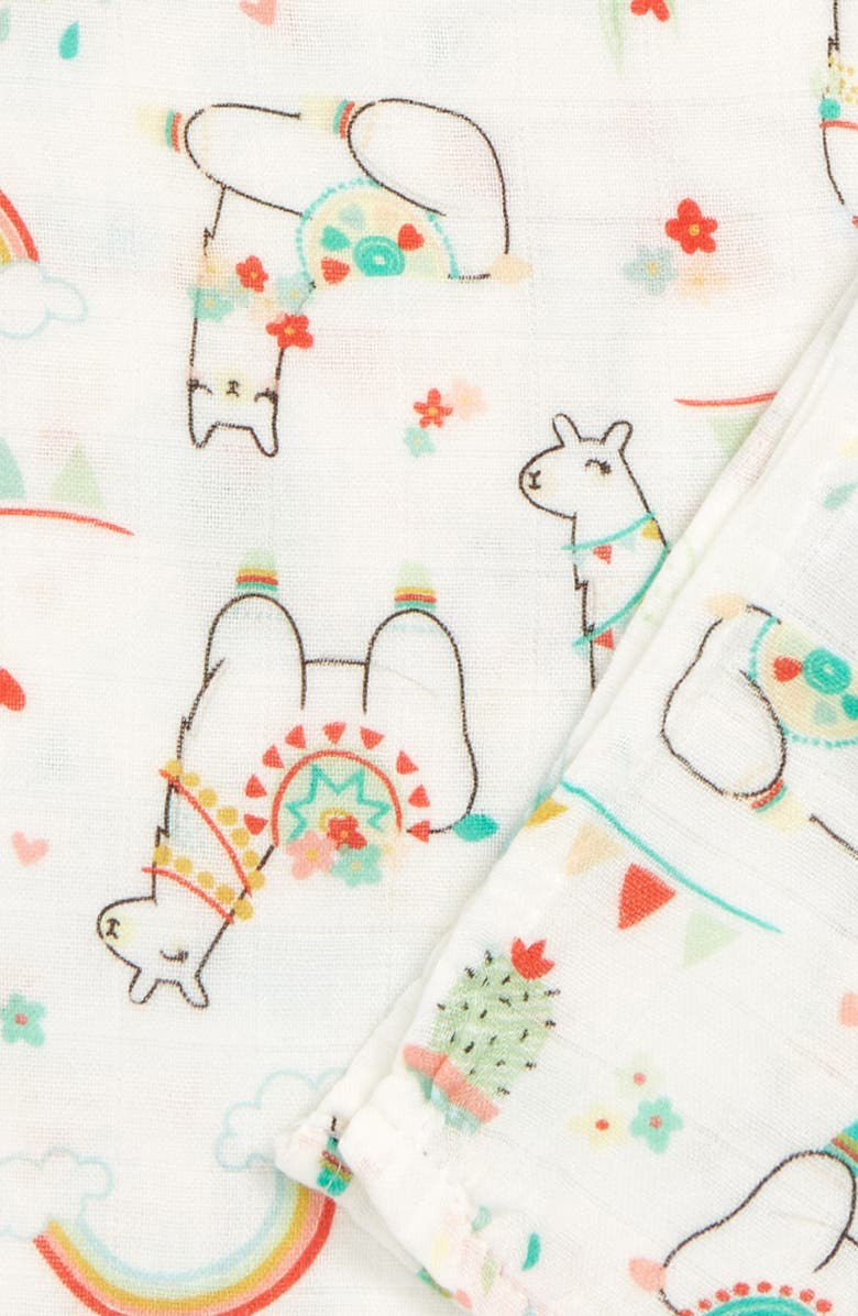 Loulou Lollipop Llama Deluxe Muslin Swaddle Blanket, Alternate, color,