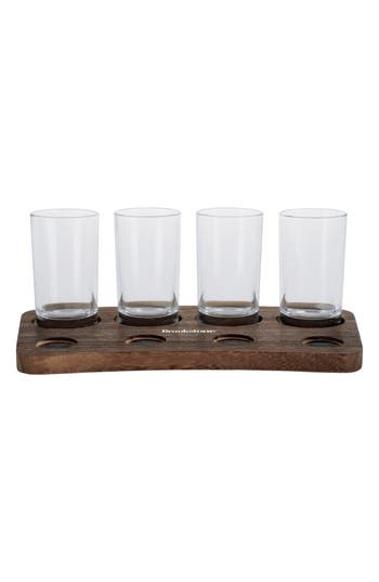 Brookstone Beer Tasting Flight Set In Brown