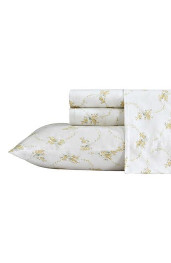 Laura Ashley Petite Rose Cotton Sheet Set In Gold