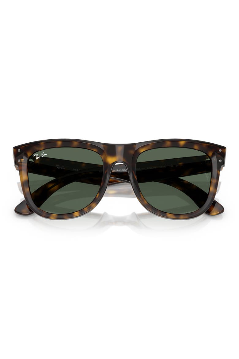 Wayfarer Reverse 50mm Square Sunglasses, Alternate, color, DK HAVANA