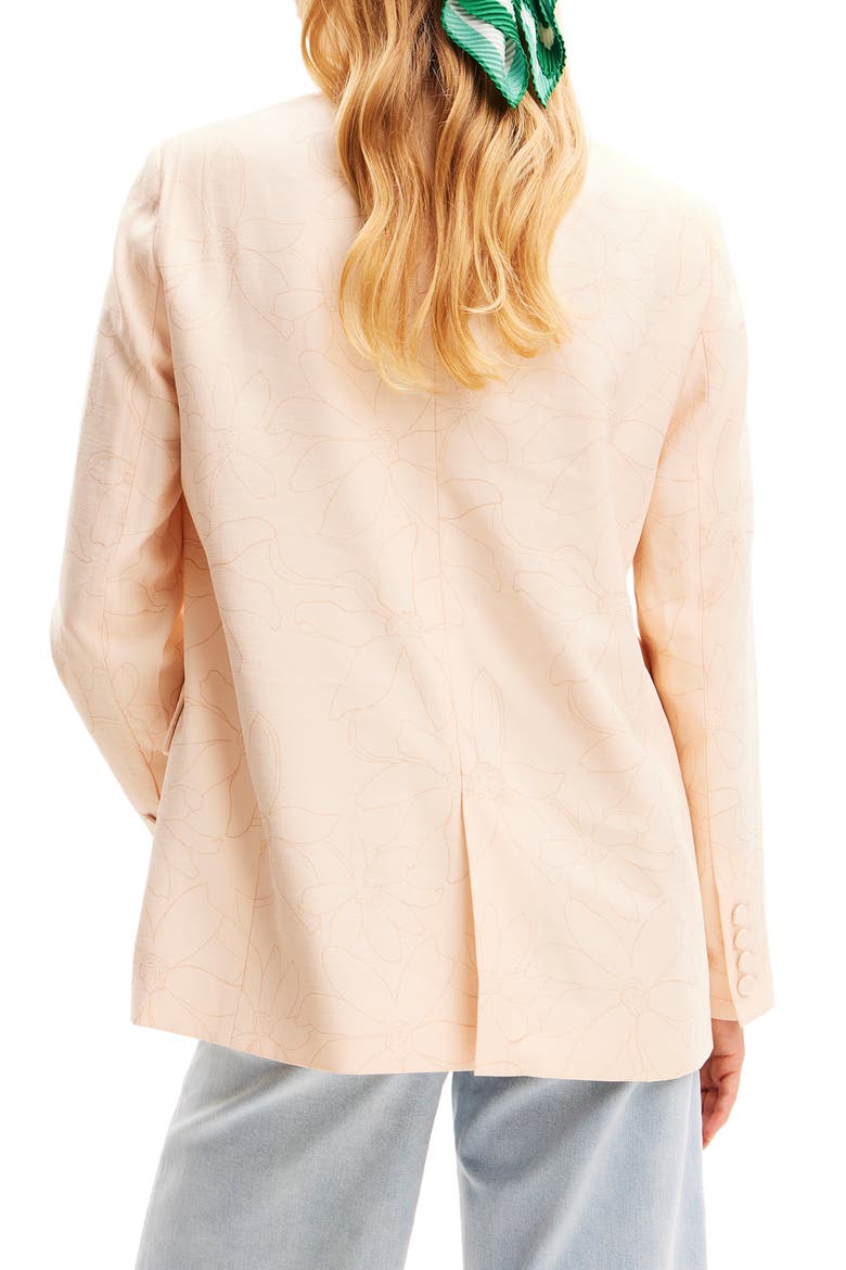 Floral Blazer, Alternate, color, WHITE