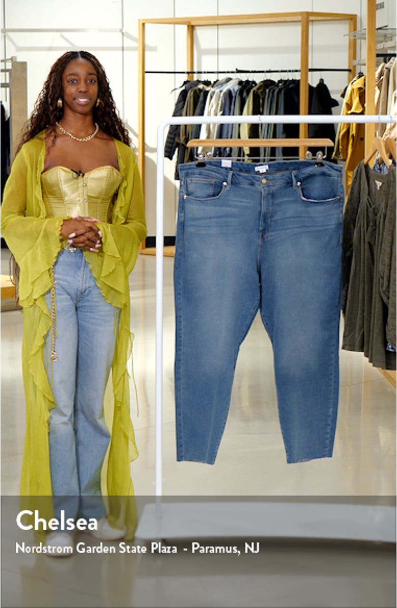 Good Legs Raw Hem Mid Rise Skinny Jeans, sales video thumbnail