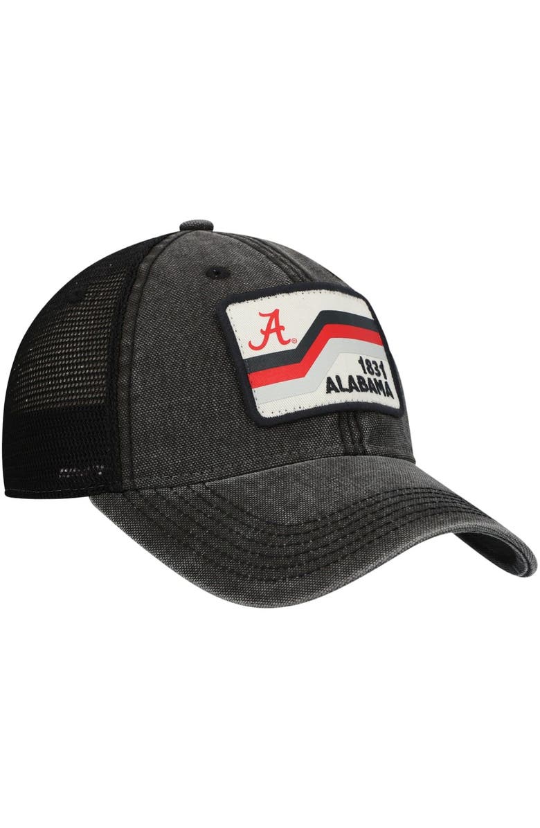 LEGACY ATHLETIC Men's Black Alabama Crimson Tide Sun & Bars Dashboard Trucker Snapback Hat, Alternate, color, 