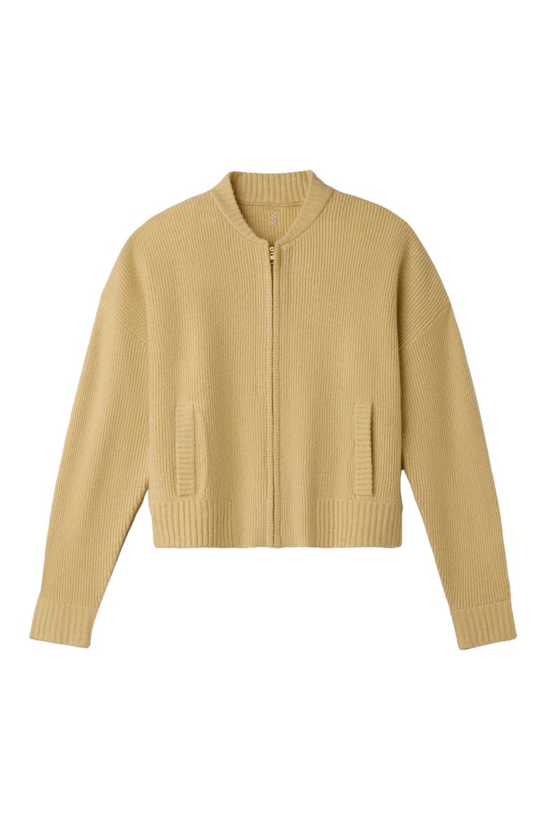 Westside Zip Cardigan, Alternate, color, GOLDEN FLAX