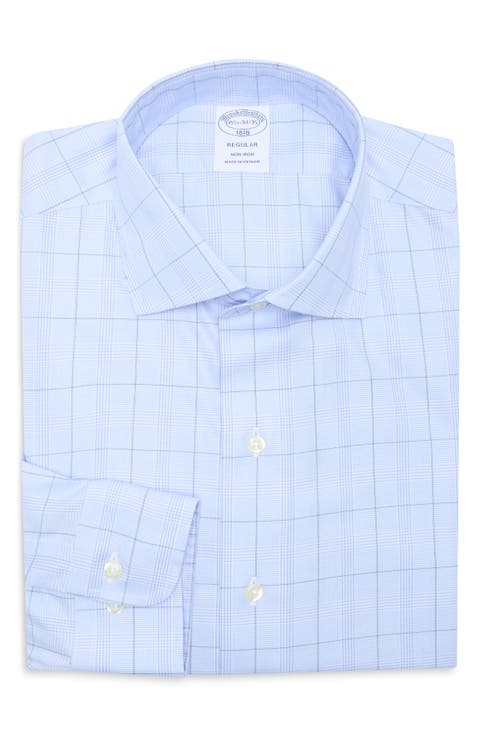 Regular Fit Plaid Non-Iron Dress Shirt