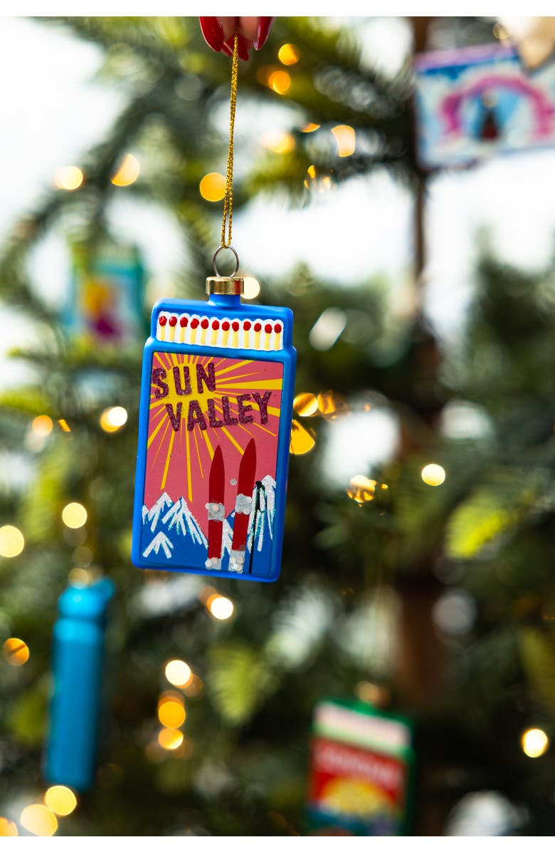 Furbish Matchbook Ornament - Sun Valley, Alternate, color, Blue