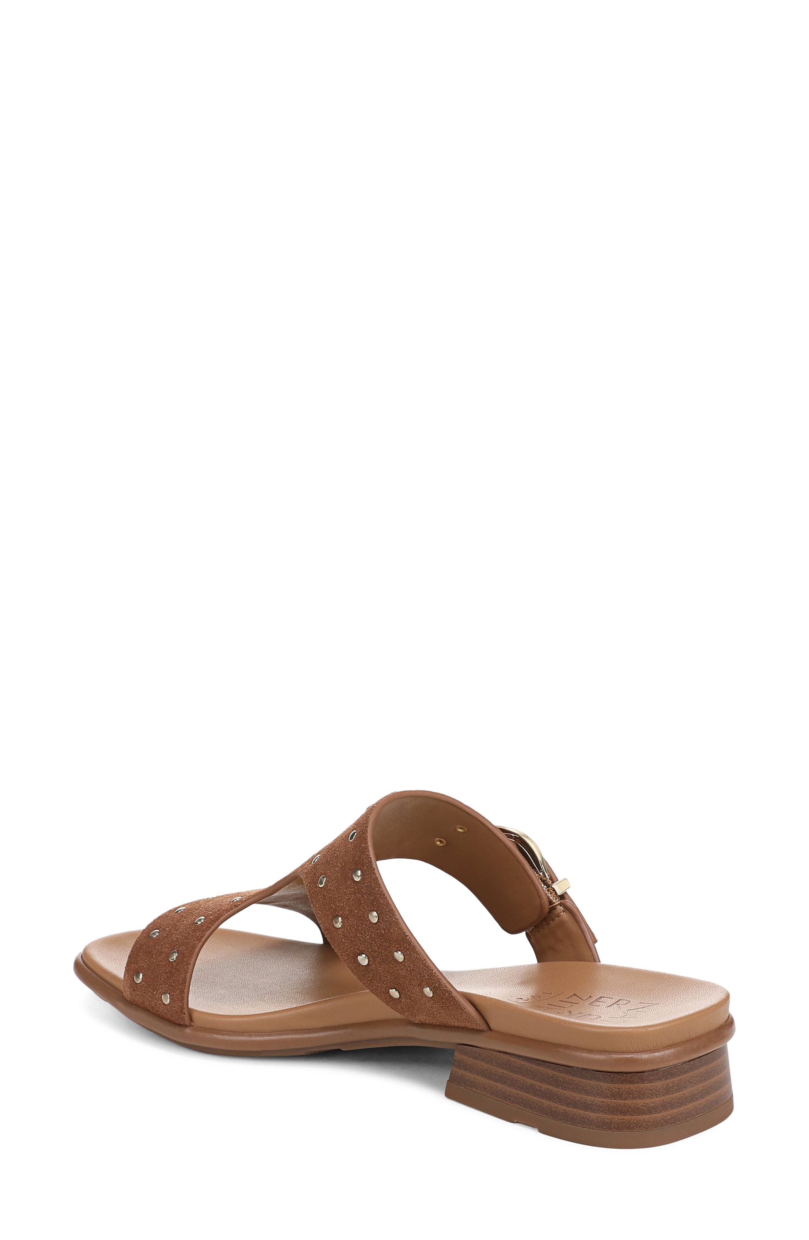 Naturalizer Studded Beach Slide Sandal, Alternate, color, Walnut Wake