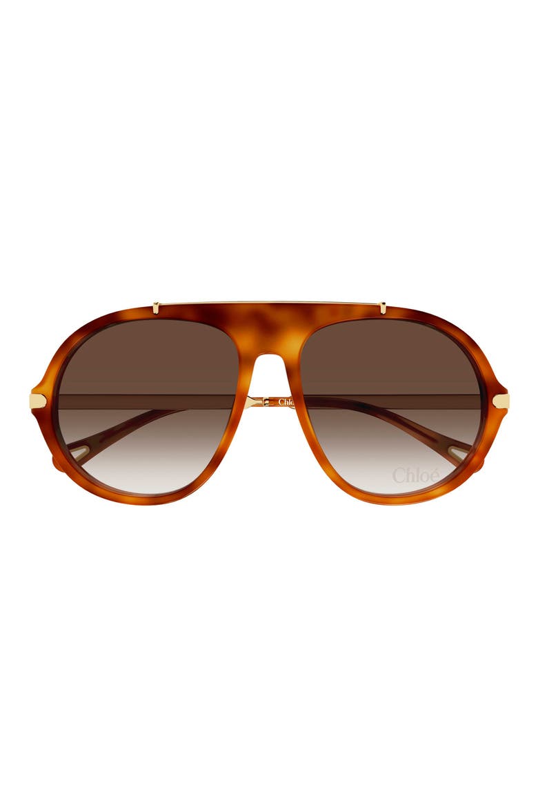 58mm Gradient Round Sunglasses, Main, color, HAVANA