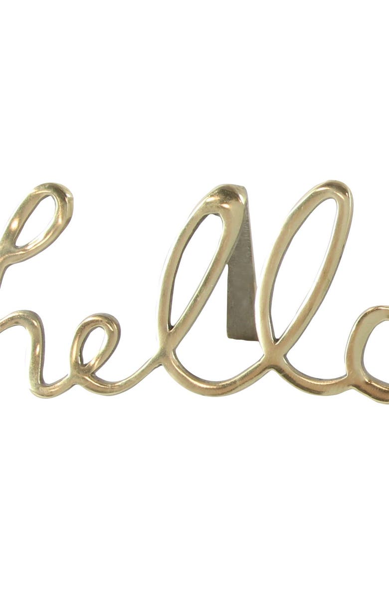 COSMO BY COSMOPOLITAN Large Metal Hello Decorative Sign - Set of 3, Alternate, color,