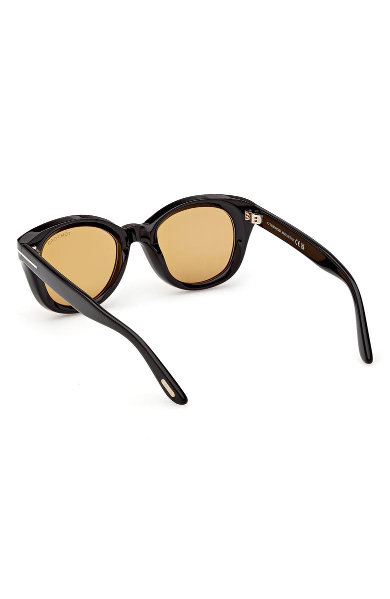 TOM FORD 49mm Small Round Sunglasses, Alternate, color, 