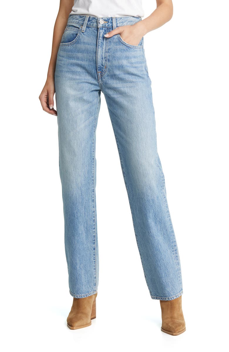 SLVRLAKE London High Waist Straight Leg Jeans, Main, color, 