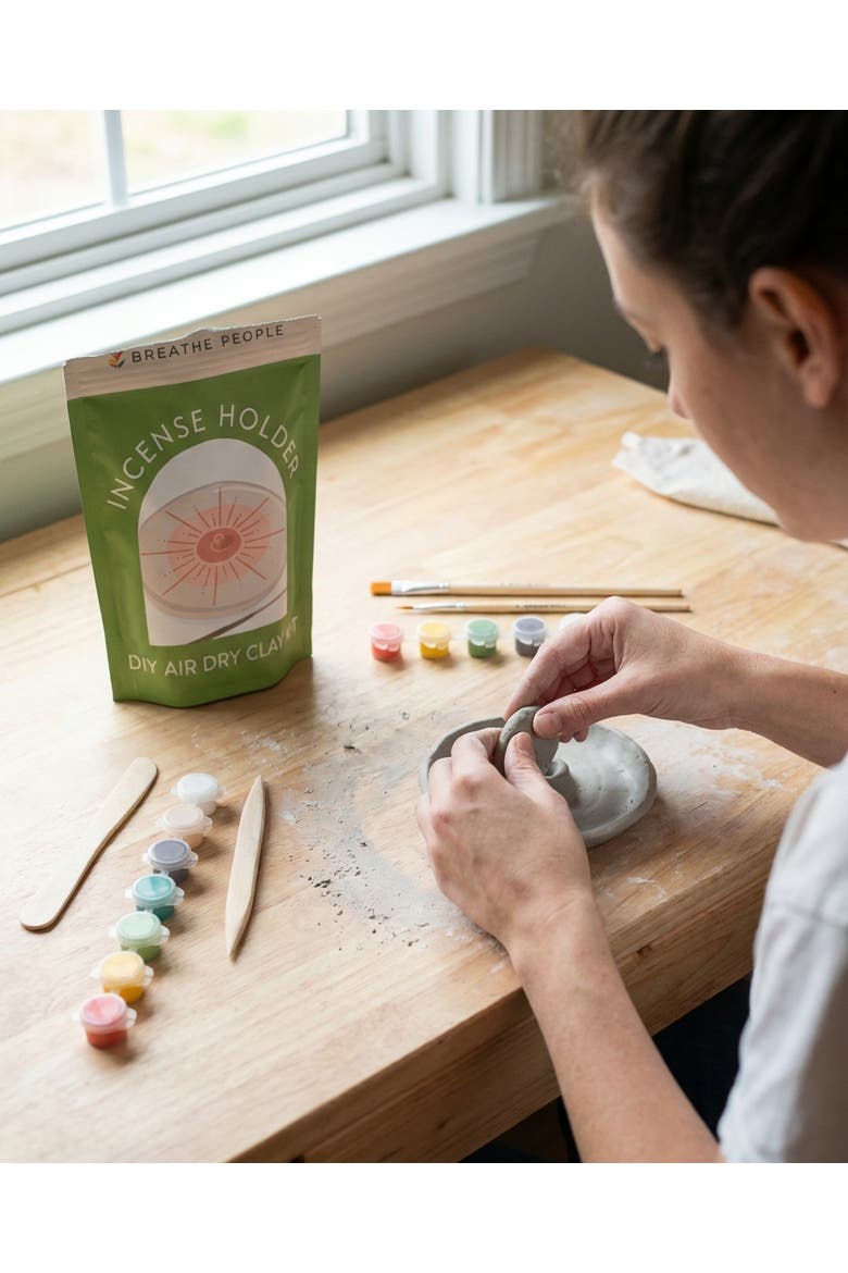 DIY Air Dry Clay Kit- Make Your Own Hanging Planter, Alternate, color, Incense Holder