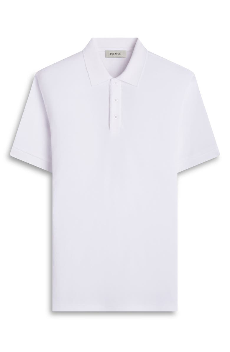 Bugatchi Cotton Blend French Terry Polo, Alternate, color, White
