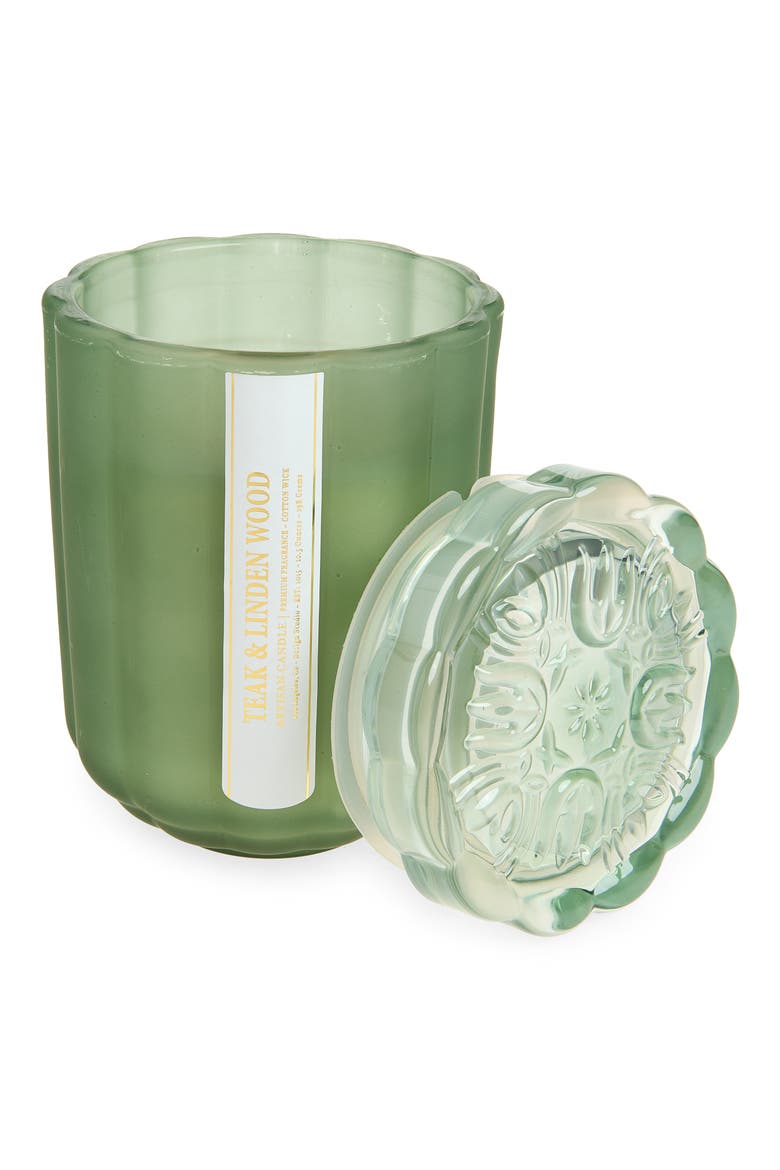 Bergamot & Citrus Scallop Candle, Main, color, TEAK N LINDEN