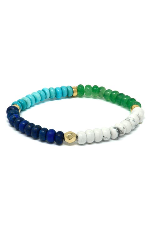 Bohème Colorblock Smooth Rondelle Stretch Bracelet