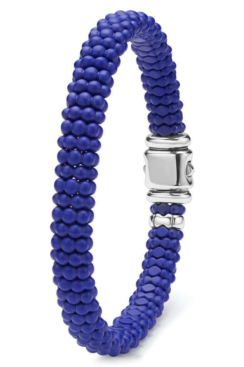 Men's Anthem Ceramic Caviar Beaded Bracelet, Alternate, color, SILVER BLUE