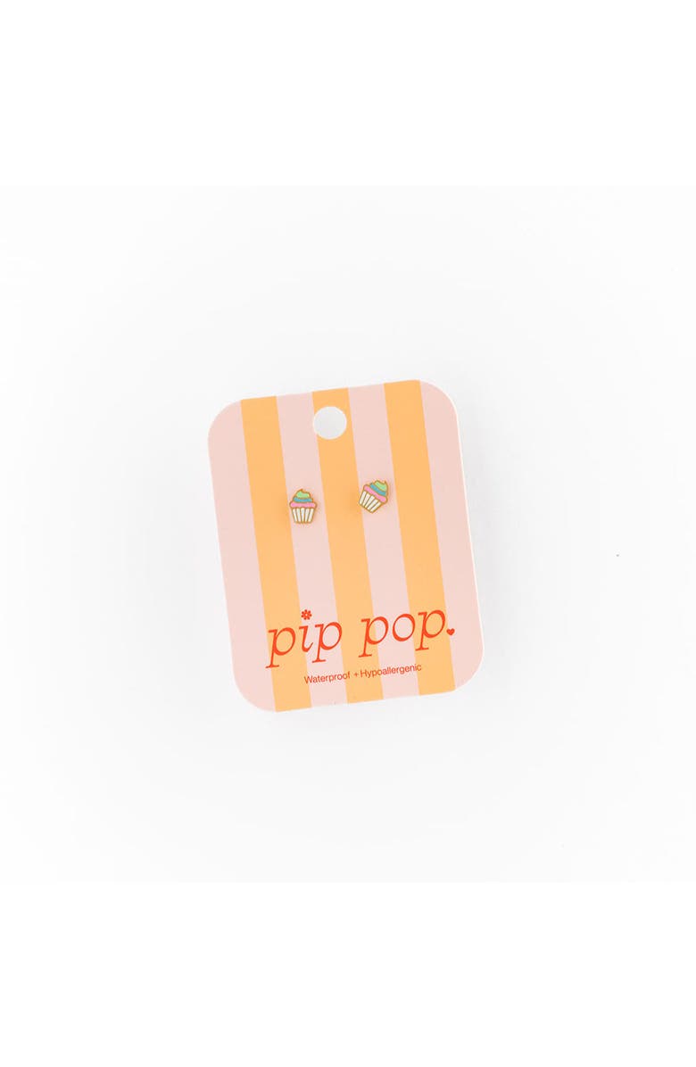 Pip Pop Rainbow Cupcake Stud Earring, Alternate, color, Multi