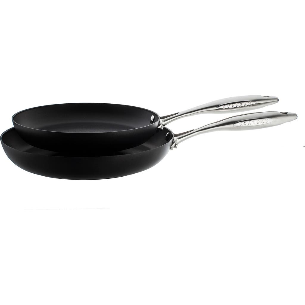 Scanpan Professional 2-piece Nonstick Fry Pan Set In Black
