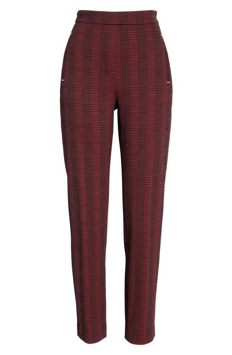 HUGO Hanette Plaid Ankle Pants, Alternate, color, 