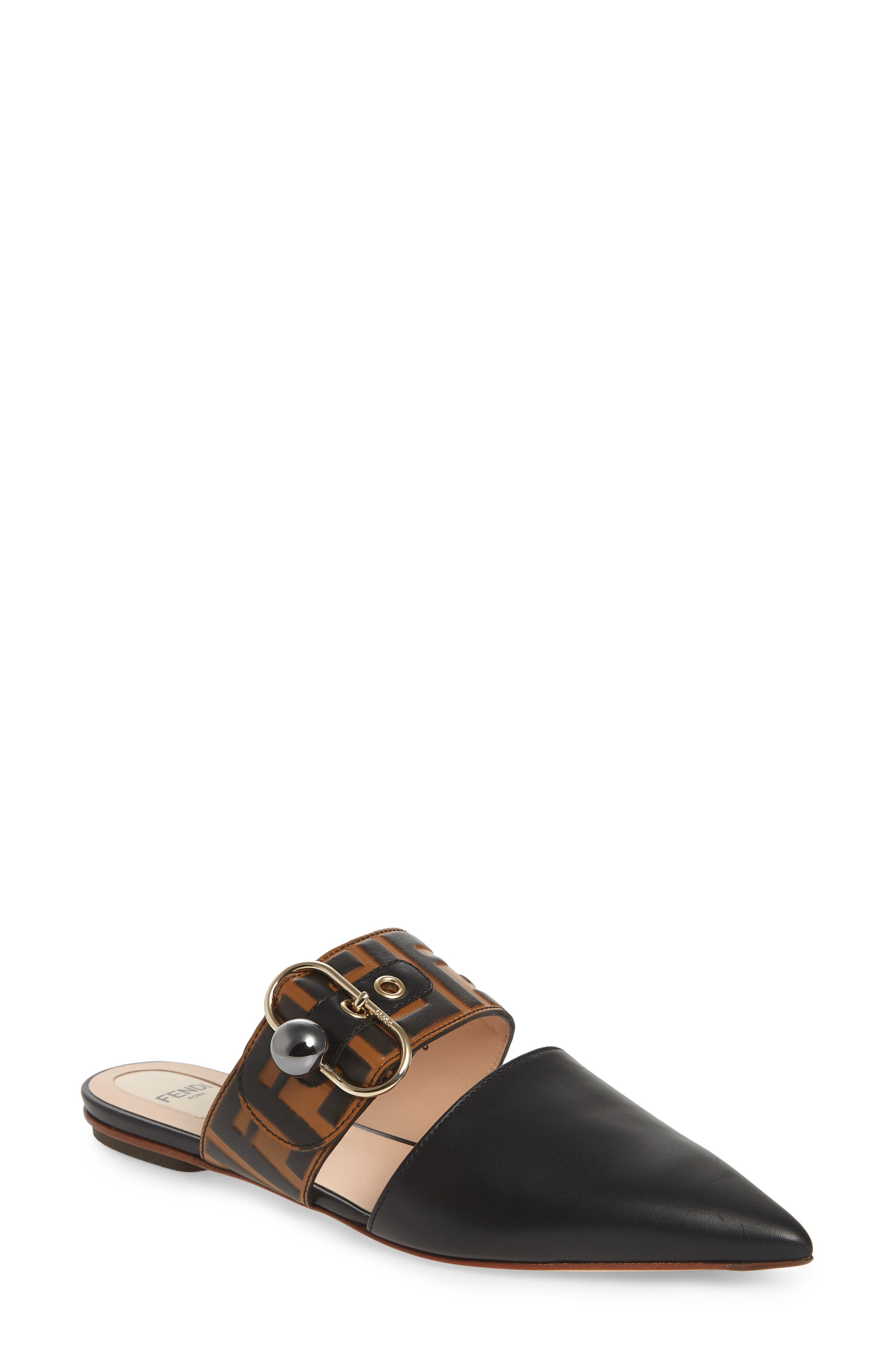 Fendi Pearland Pointy Toe Mule, Main, color, 