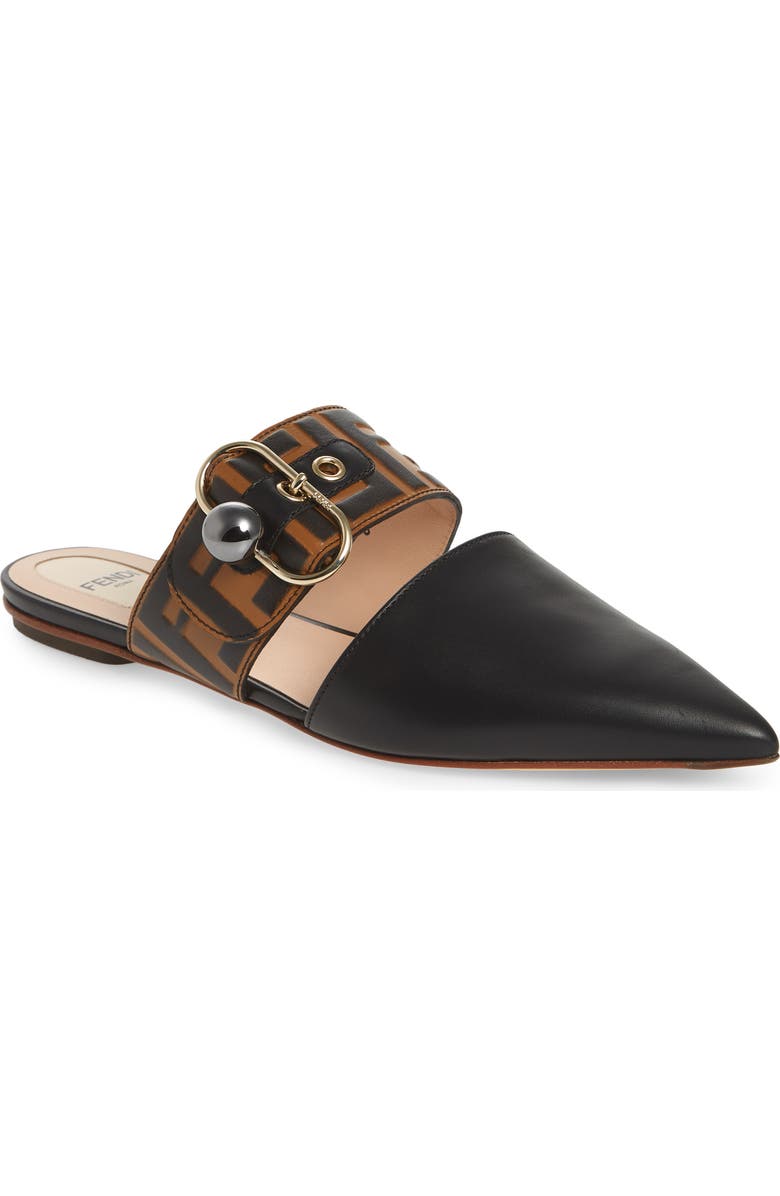 Fendi Pearland Pointy Toe Mule, Main, color,