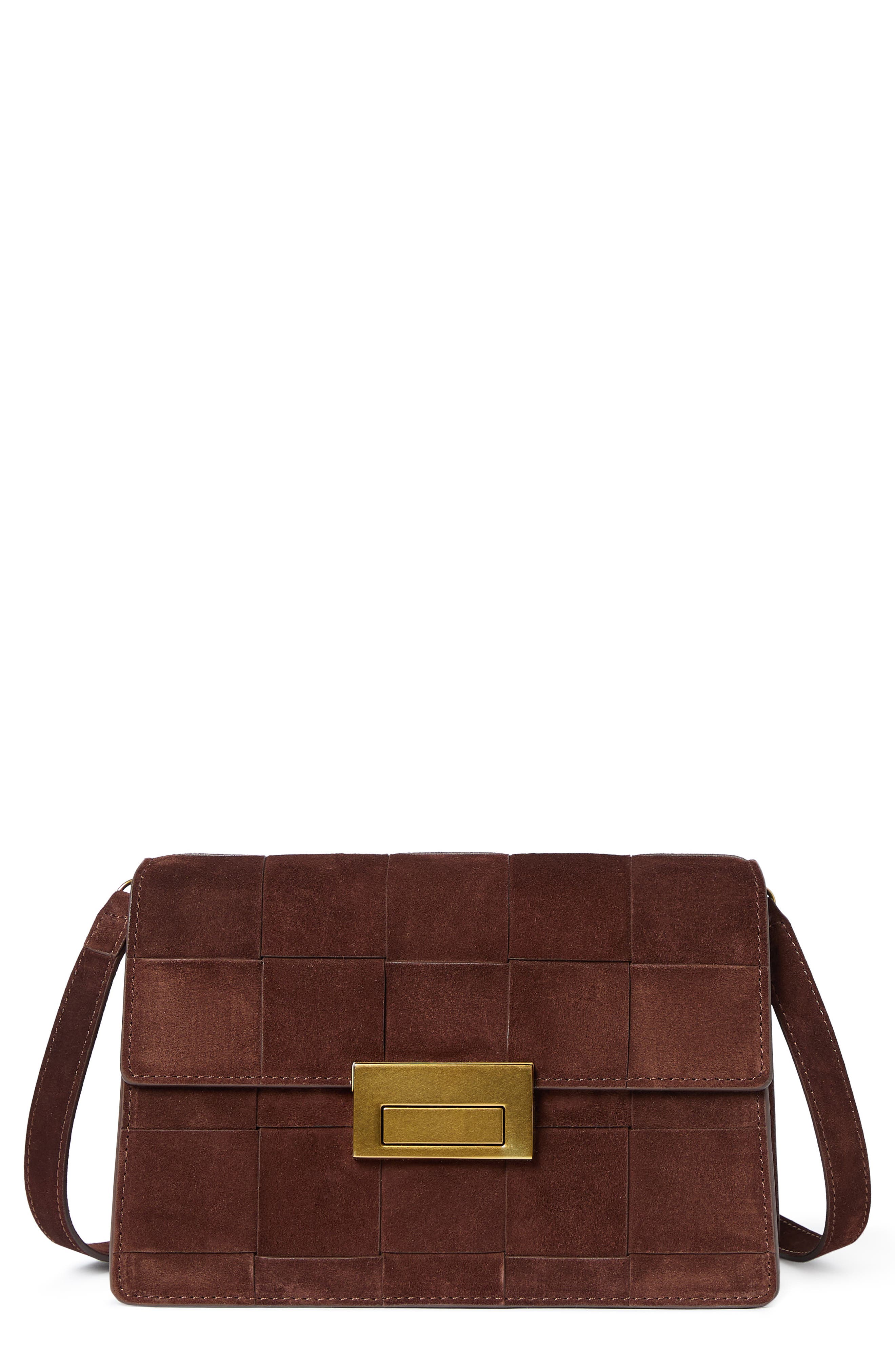 Loeffler Randall Delphine Clutch, Main, color, Espresso