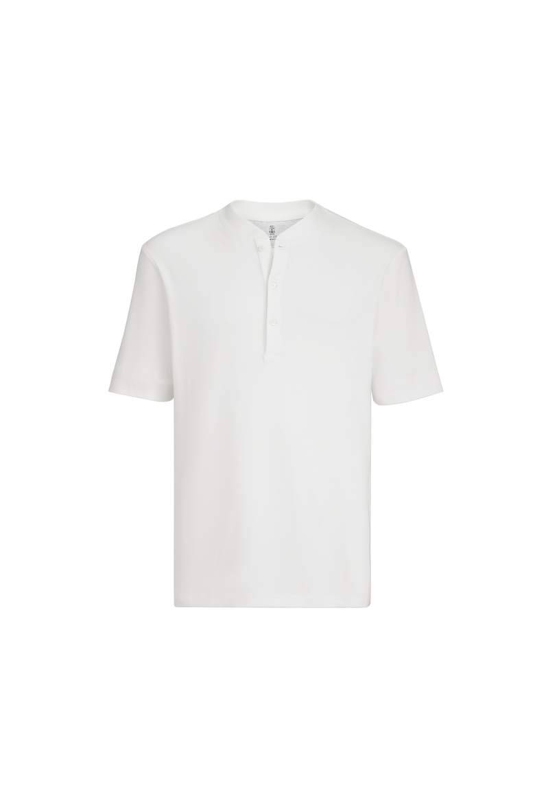 Henley collar T-shirt, Alternate, color, White
