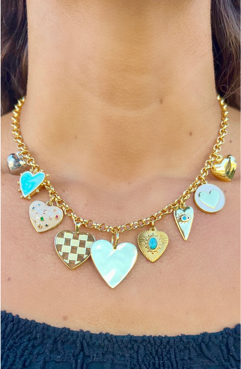 HOLST+LEE Charm Necklace, Alternate, color, Full Hearts