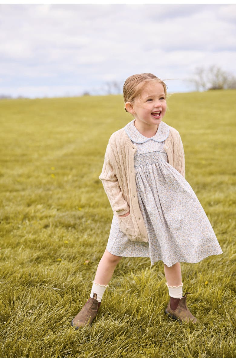 Little English Kids' Floral Smocked Peter Pan Dress, Alternate, color, Winthrop Floral