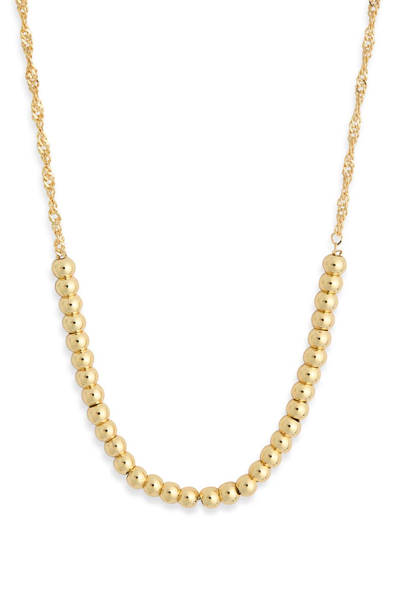 NORDSTROM RACK Demi Fine Ball Chain Necklace, Main, color, Gold