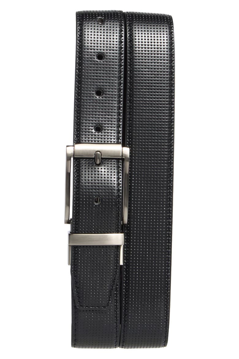Perforated Reversible Belt, Main, color, BLACK/ BROWN