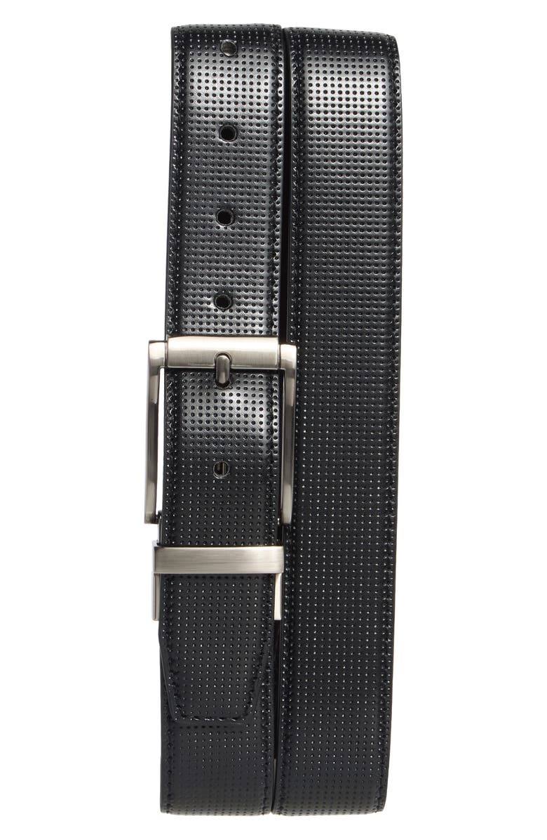 Steve Madden Perforated Reversible Belt, Main, color, Black/ Brown