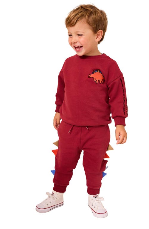 NEXT NEXT KIDS' DINOSAUR APPLIQUÉ CREWNECK SWEATER & JOGGERS SET