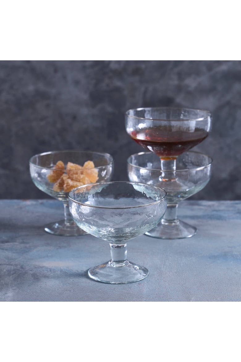Pebbled Footed Small Compotes - Set of 4, Main, color, Clear