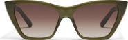 QUAY Set in Stone 55mm Cat Eye Sunglasses