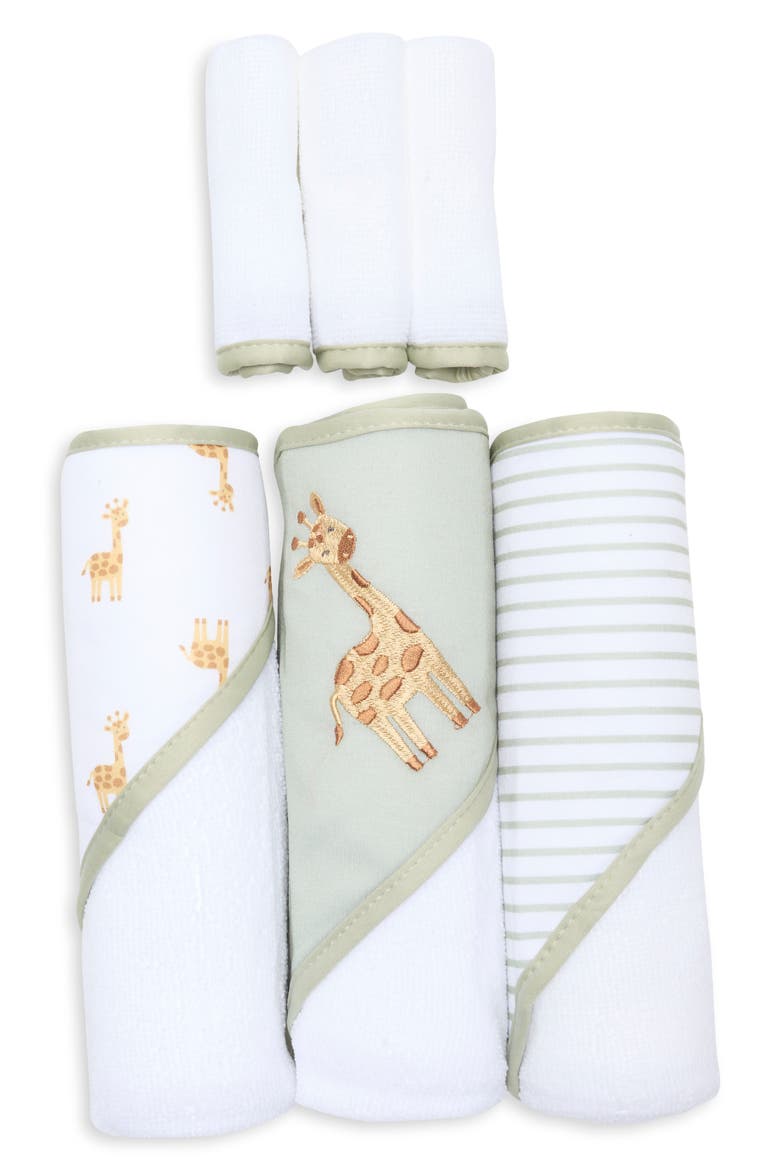 Giraffe 6-Piece Towel Set, Main, color, MULTI