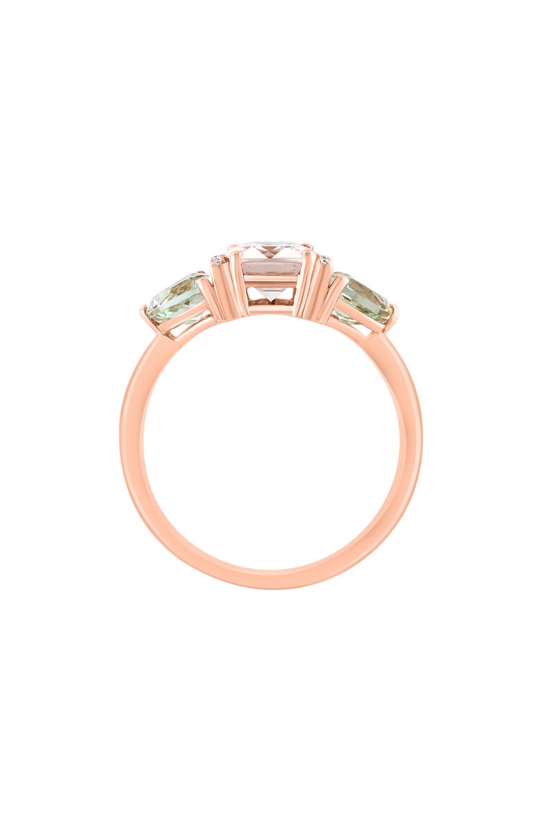 EFFY 14K Rose Gold Diamond, Prasiolite & Morganite Ring, Alternate, color,