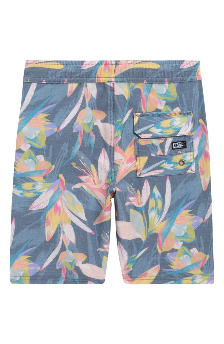 Salty Crew Kids' Crew Volley Swim Trunks, Alternate, color, Dark Shadow