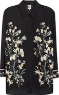 Anne Klein Floral Button-Up Shirt